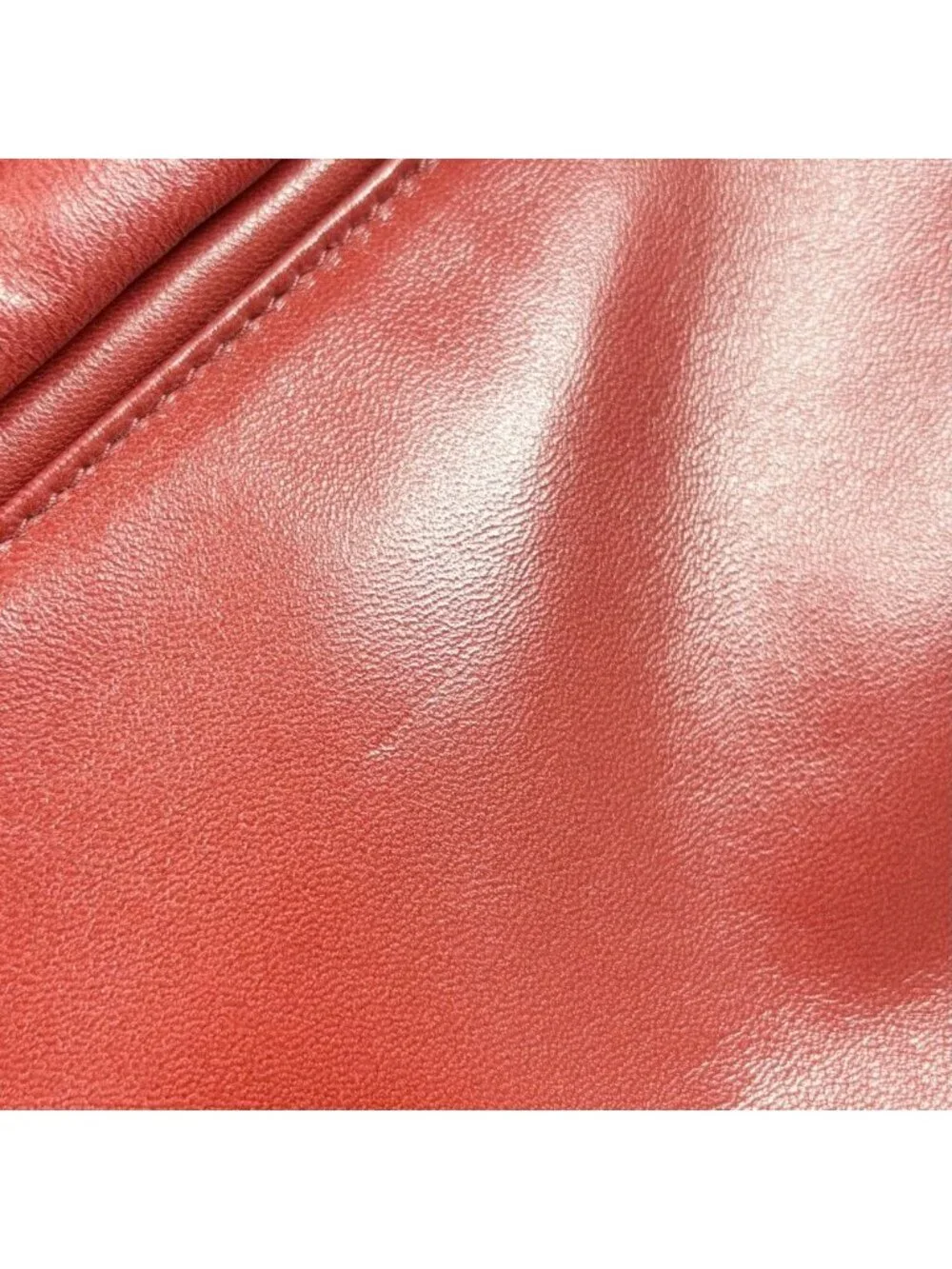 Prada Handbag Nappa Tote Leather Red Blue Silver